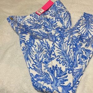 Lilly Pulitzer blue and white pants size 2